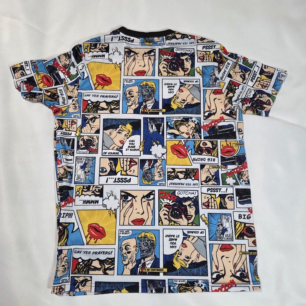 Oh Snap! Drill Clothing Co. T-Shirt Men's Medium Comic Pop Art All Over Print - Picture 8 of 8